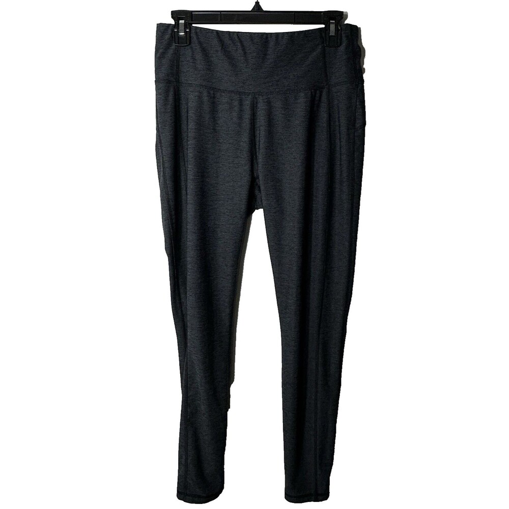 Avia Pants Women’s M 8-10 Gray Activewear Athletic Fitted Logo Yoga Leggings